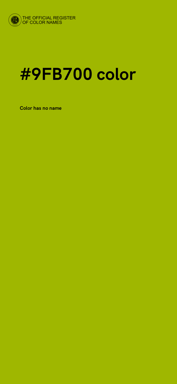 #9FB700 color image