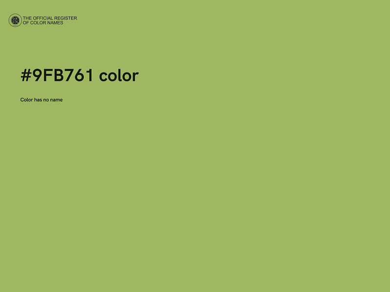 #9FB761 color image