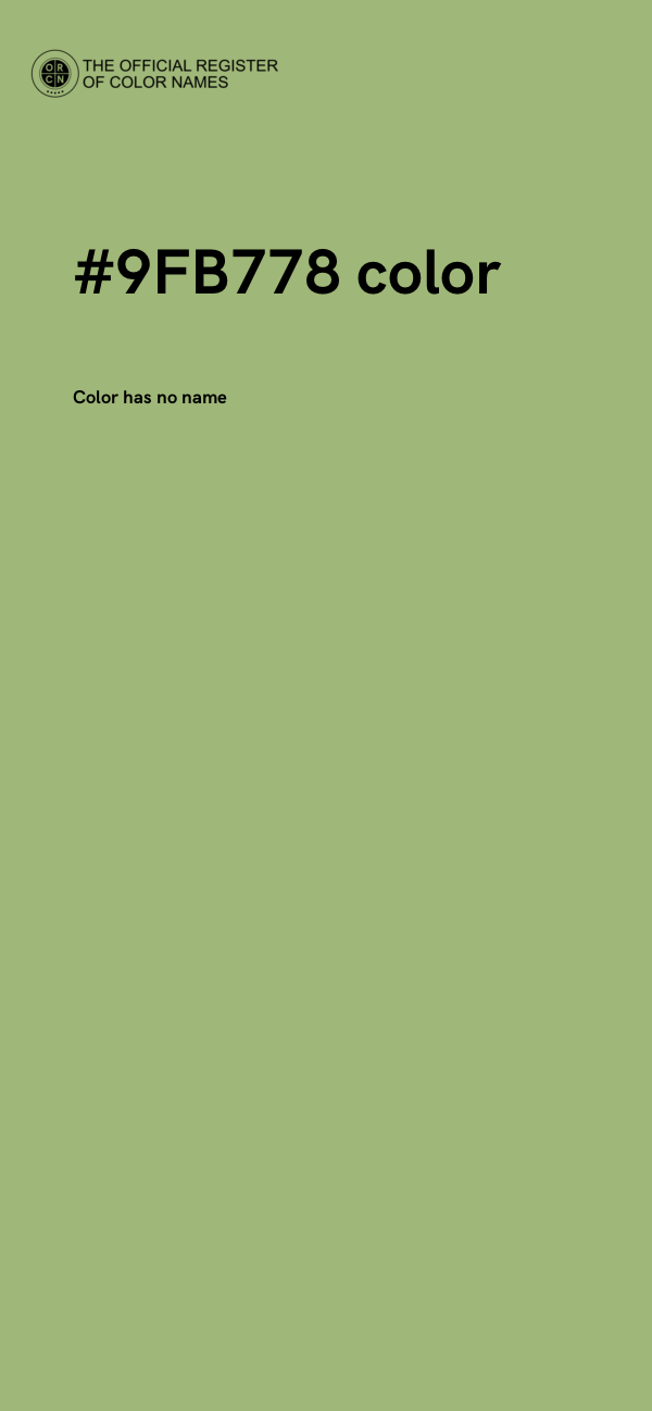 #9FB778 color image