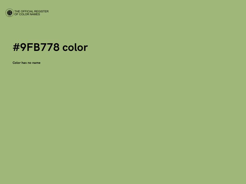 #9FB778 color image
