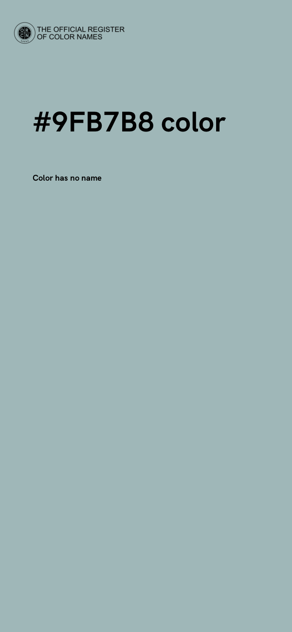 #9FB7B8 color image
