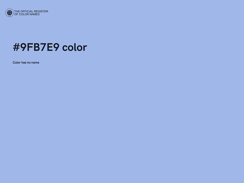 #9FB7E9 color image