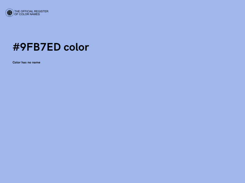 #9FB7ED color image
