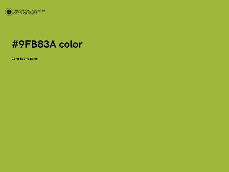 #9FB83A color image