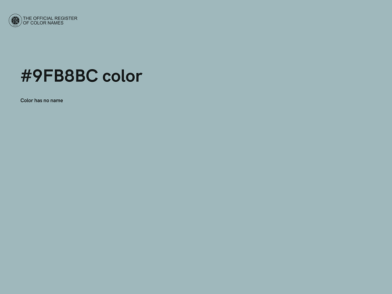 #9FB8BC color image