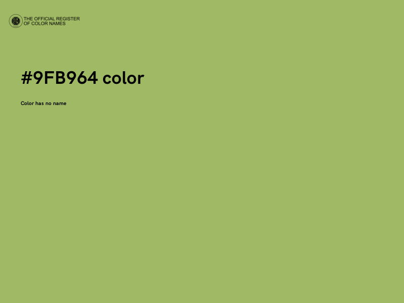 #9FB964 color image