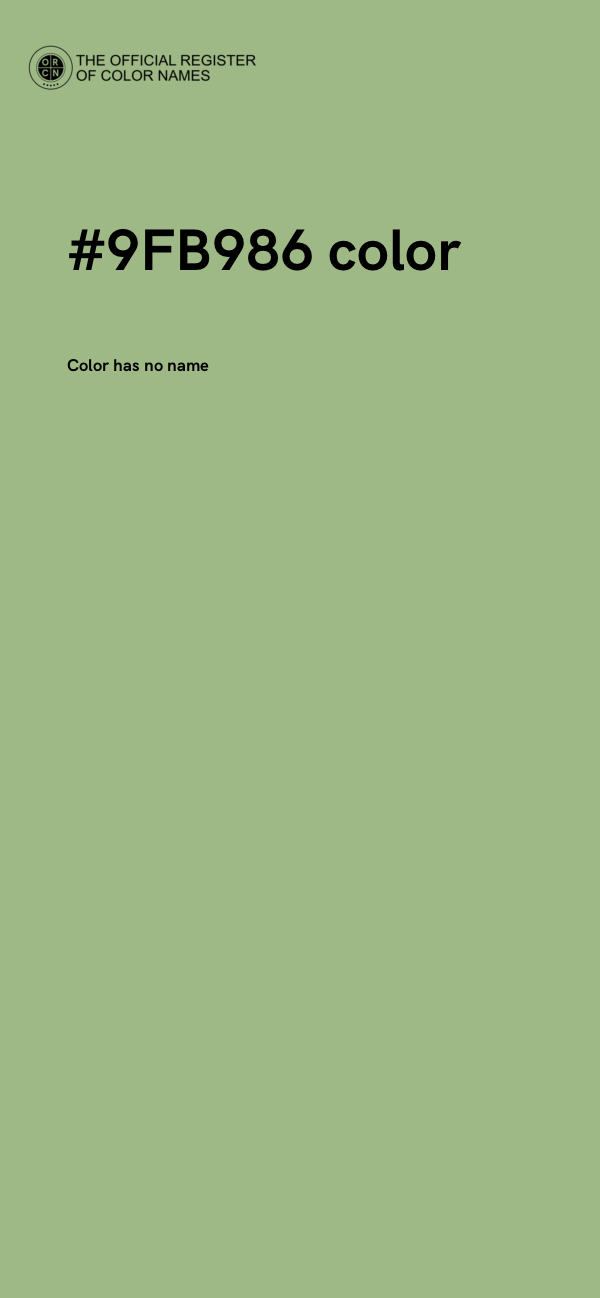 #9FB986 color image