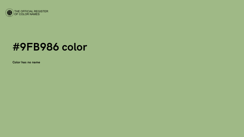 #9FB986 color image