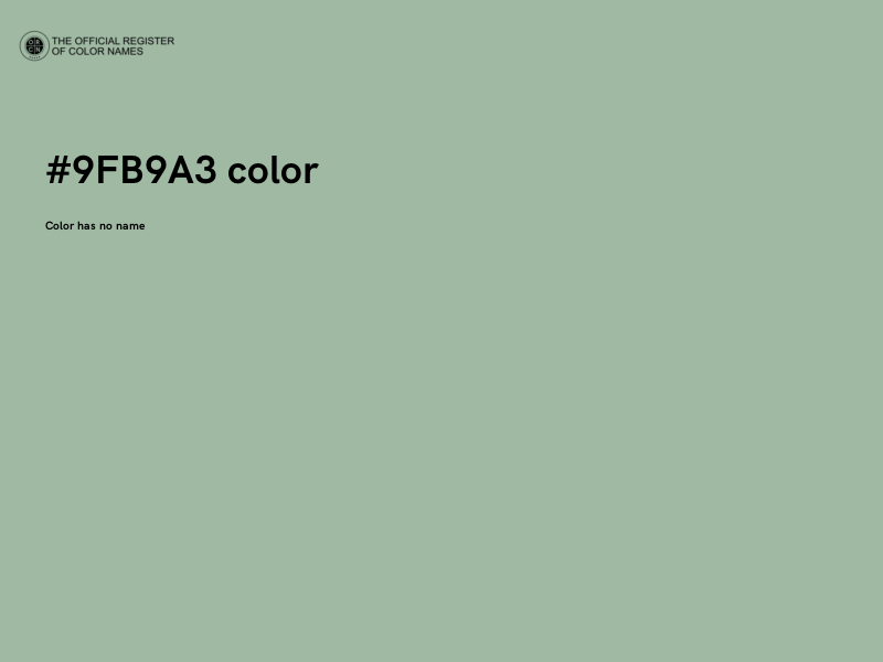 #9FB9A3 color image