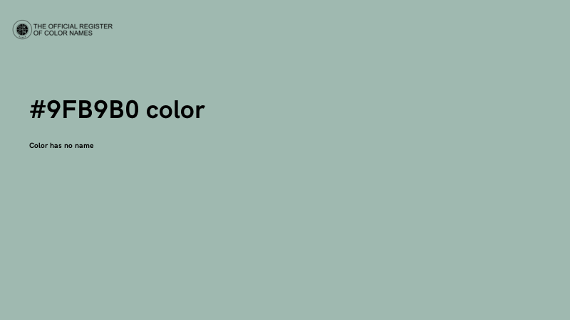 #9FB9B0 color image
