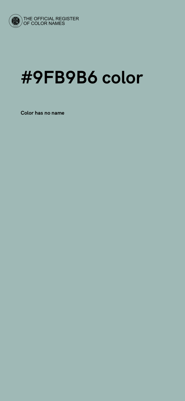 #9FB9B6 color image