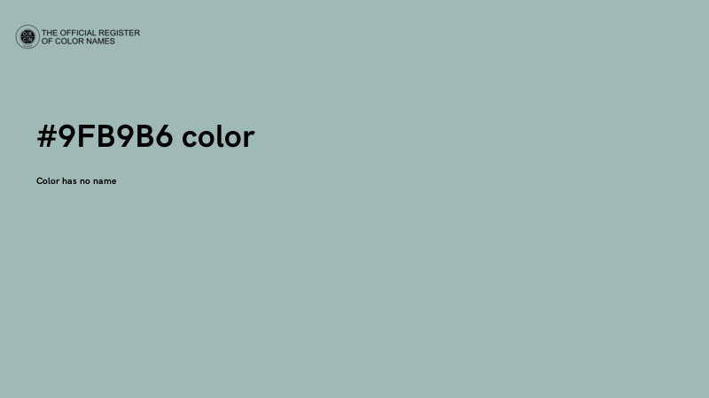 #9FB9B6 color image