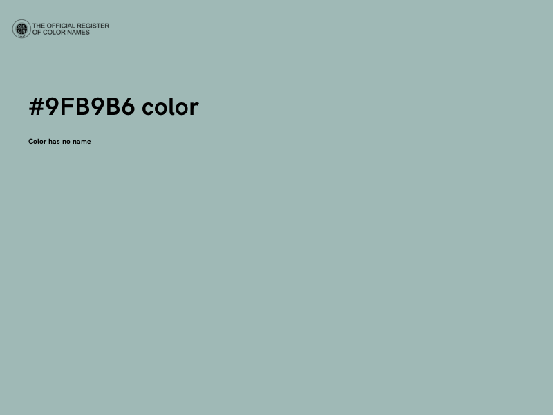 #9FB9B6 color image