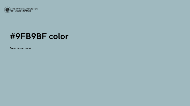 #9FB9BF color image