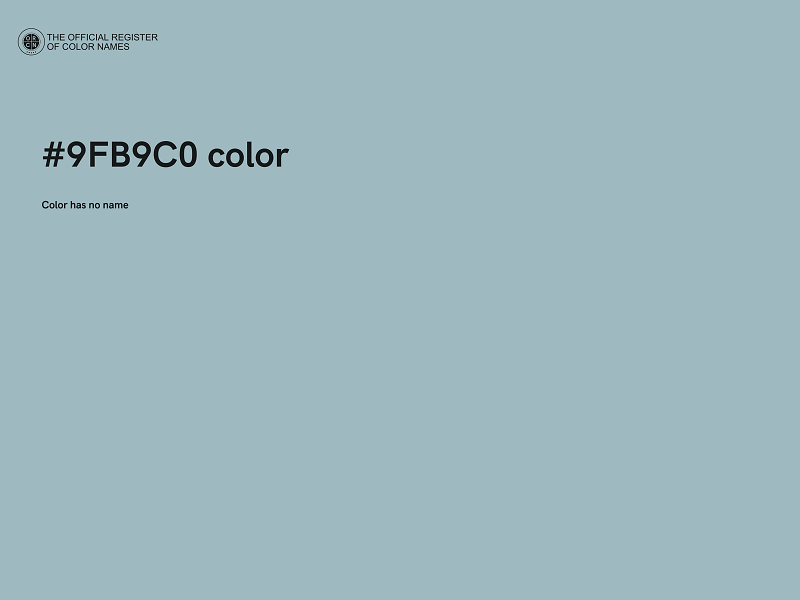 #9FB9C0 color image
