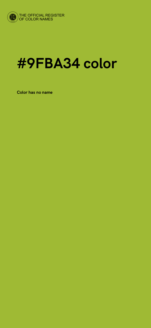 #9FBA34 color image