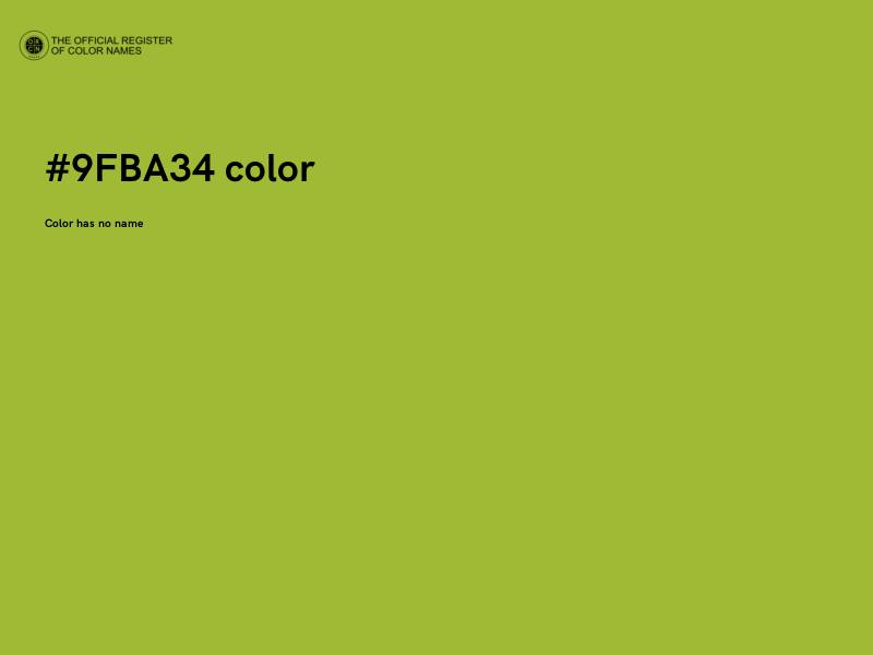 #9FBA34 color image