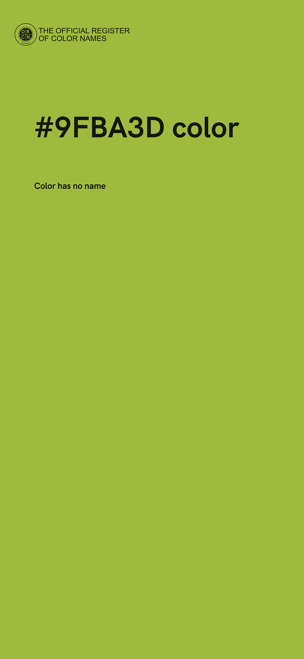 #9FBA3D color image
