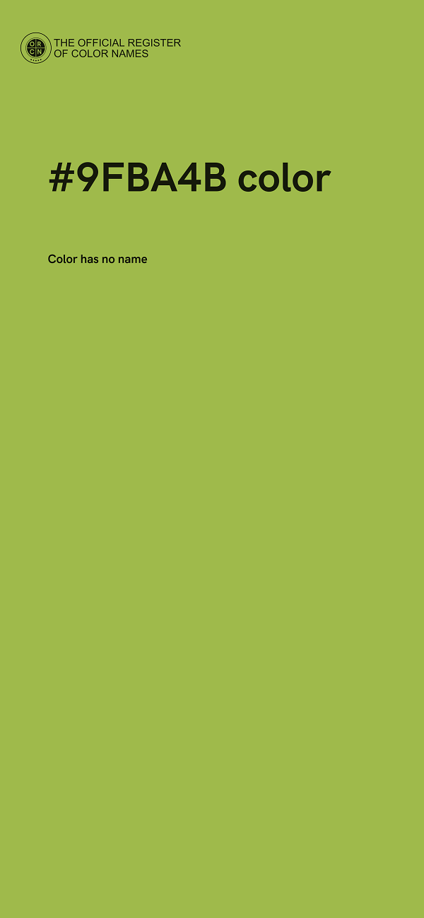 #9FBA4B color image
