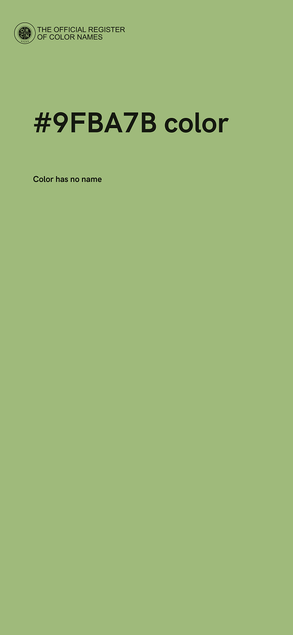 #9FBA7B color image