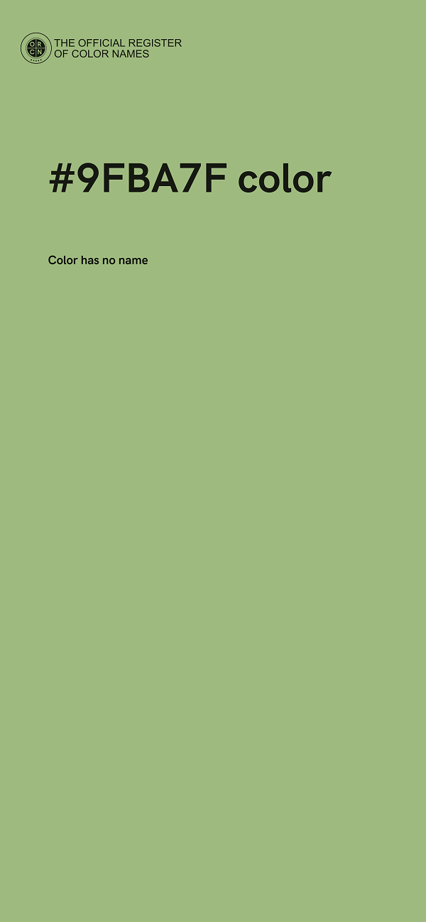 #9FBA7F color image