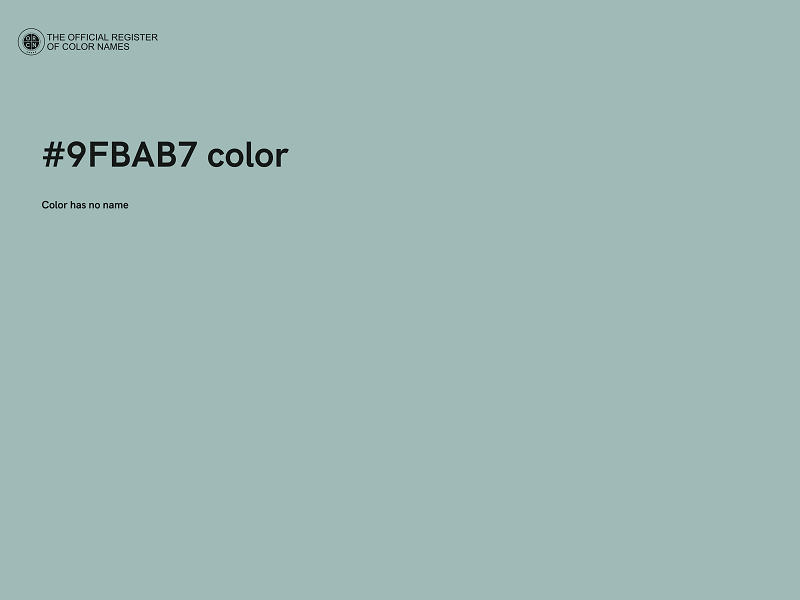 #9FBAB7 color image