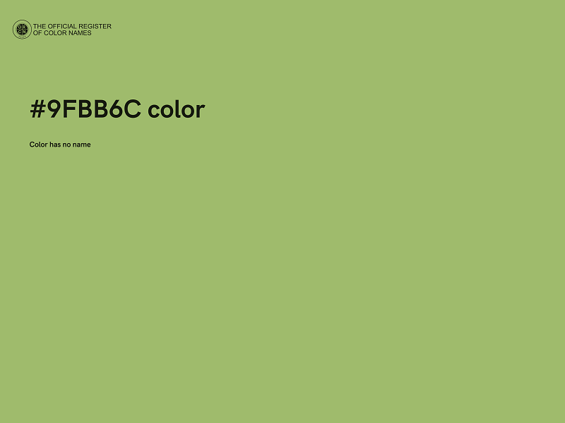 #9FBB6C color image