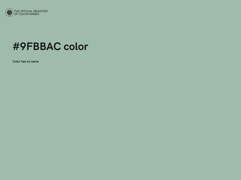 #9FBBAC color image