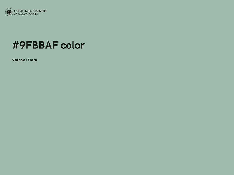 #9FBBAF color image