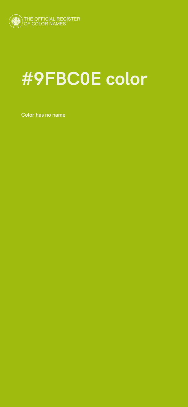 #9FBC0E color image