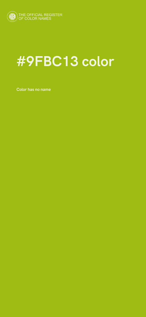 #9FBC13 color image