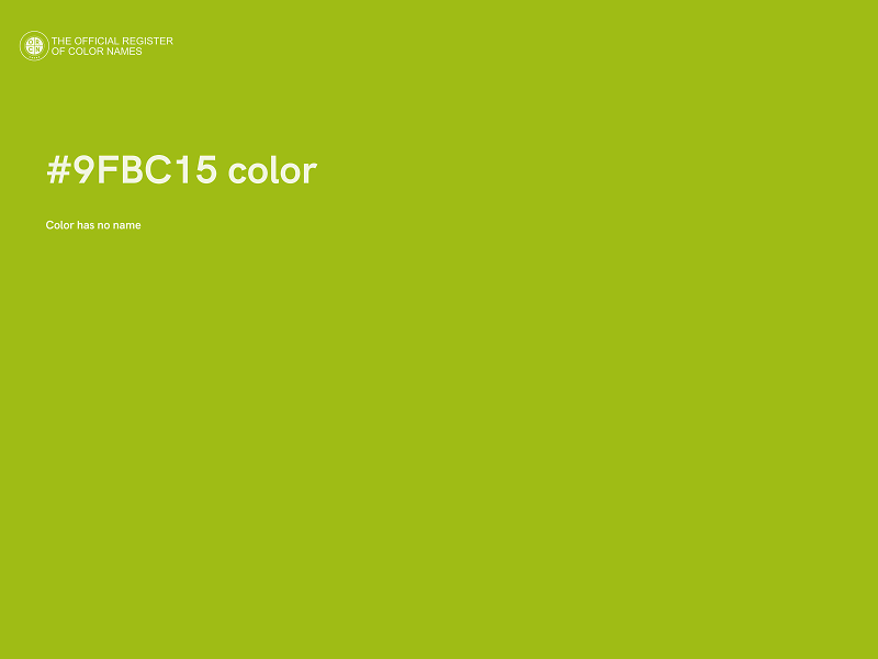 #9FBC15 color image