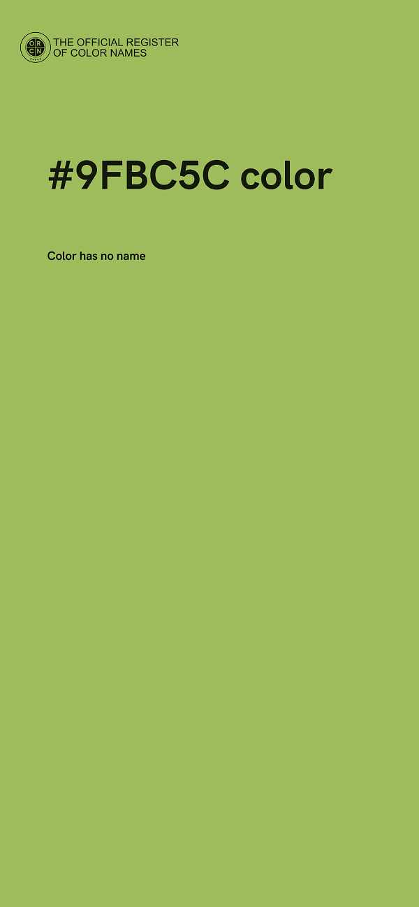 #9FBC5C color image