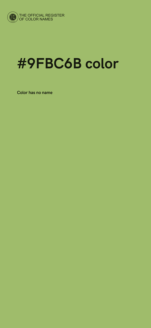 #9FBC6B color image