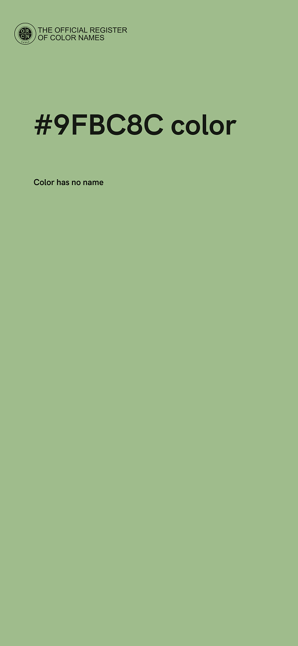 #9FBC8C color image
