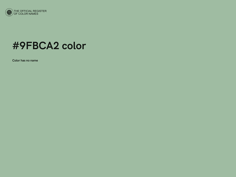 #9FBCA2 color image