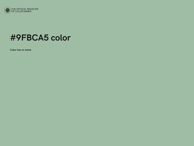 #9FBCA5 color image