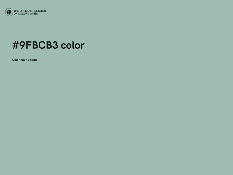 #9FBCB3 color image