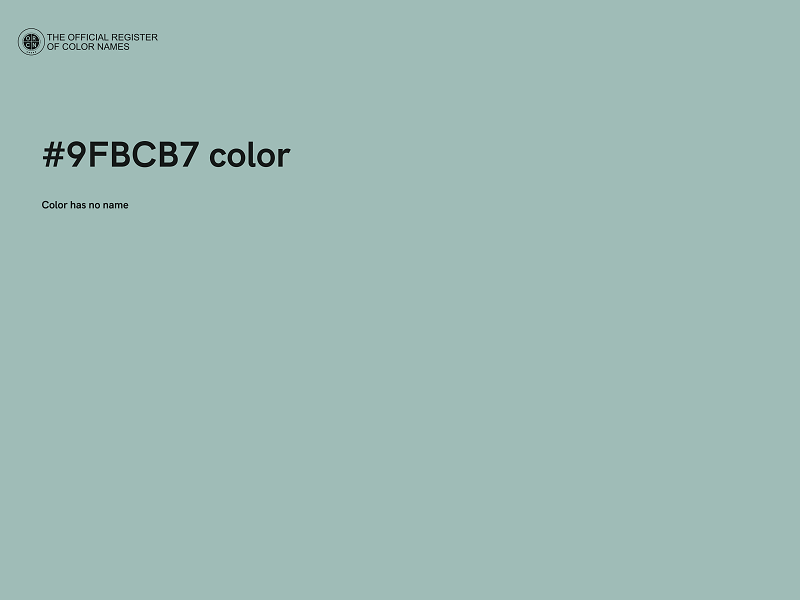 #9FBCB7 color image
