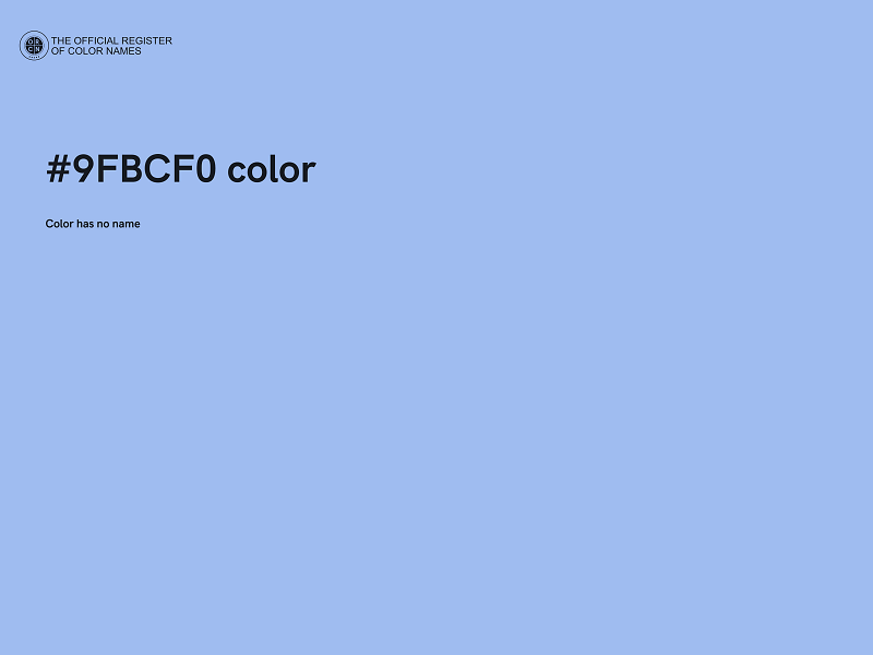 #9FBCF0 color image