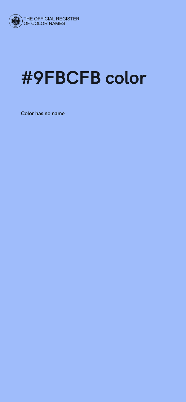 #9FBCFB color image