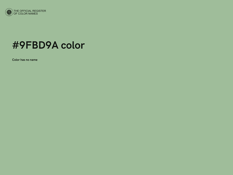 #9FBD9A color image
