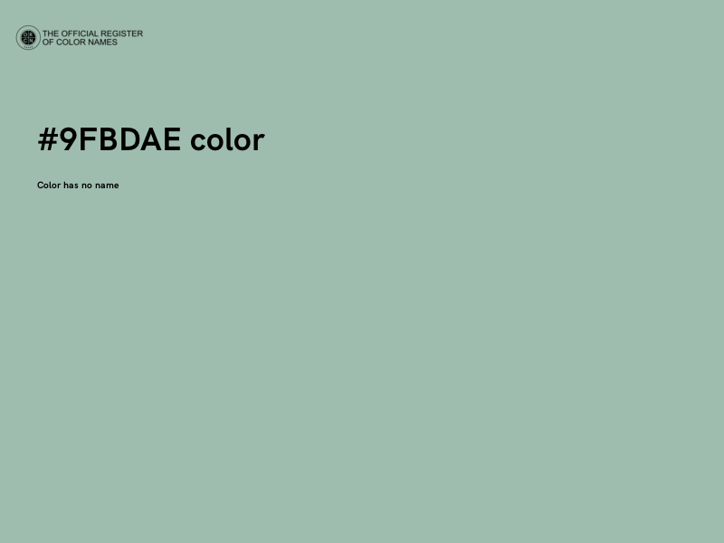 #9FBDAE color image
