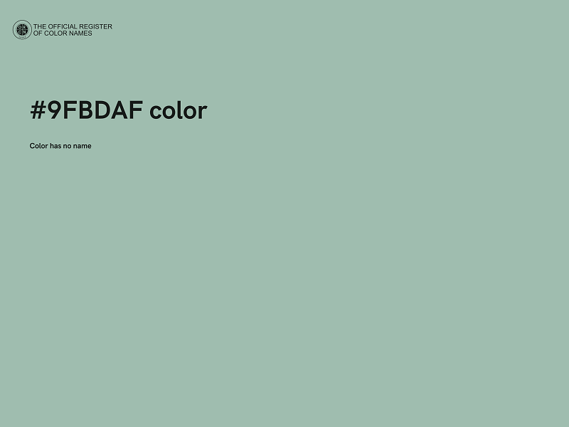 #9FBDAF color image