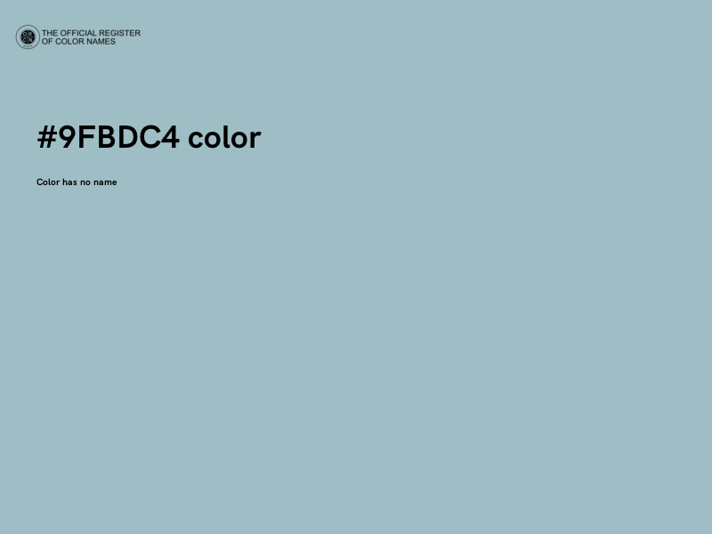 #9FBDC4 color image