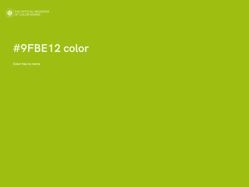 #9FBE12 color image