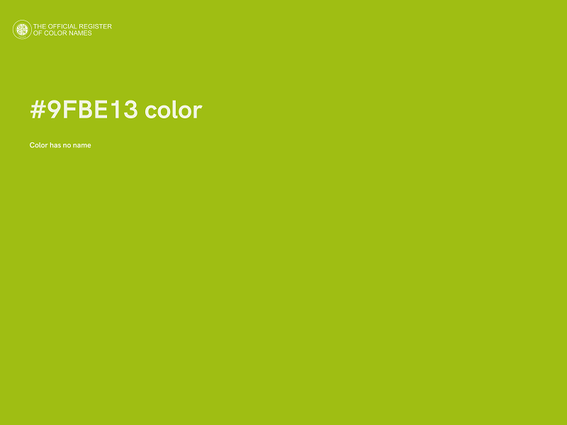 #9FBE13 color image