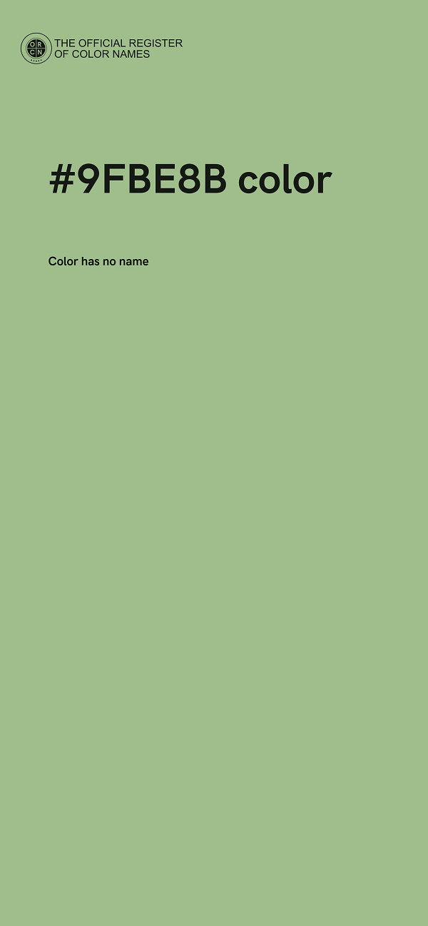 #9FBE8B color image