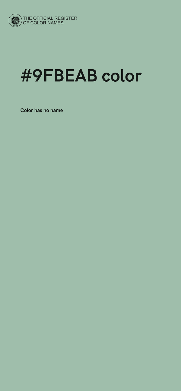 #9FBEAB color image