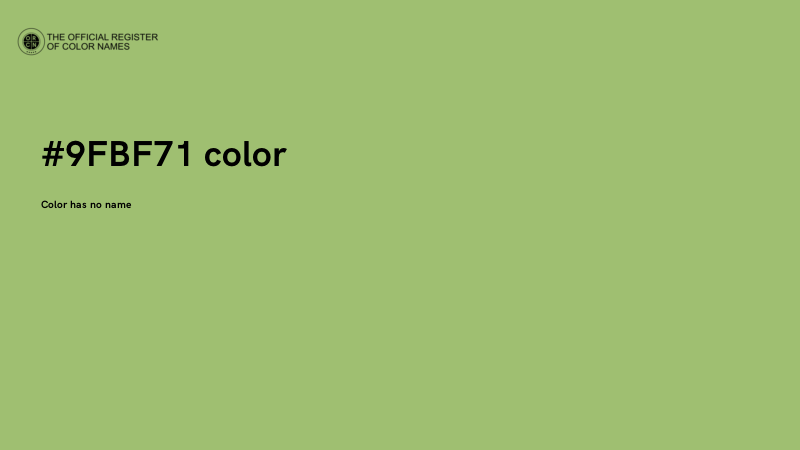 #9FBF71 color image